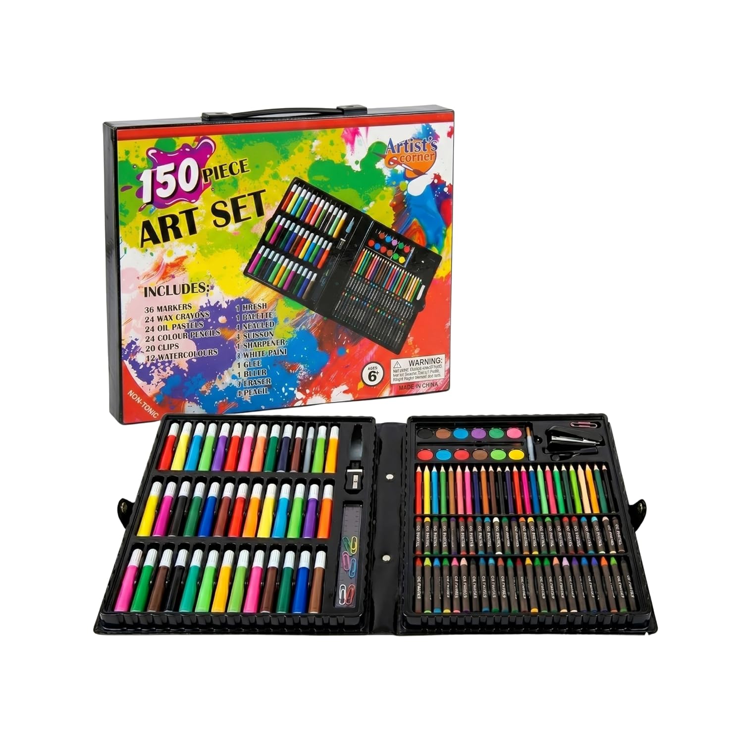 ART SET COLOUR BOX 150 PSC