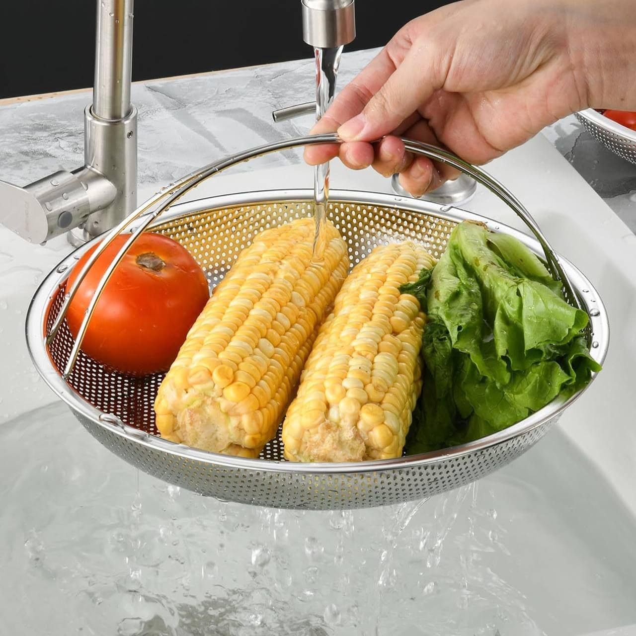 Stainless Steel Steamer Basket with Handle