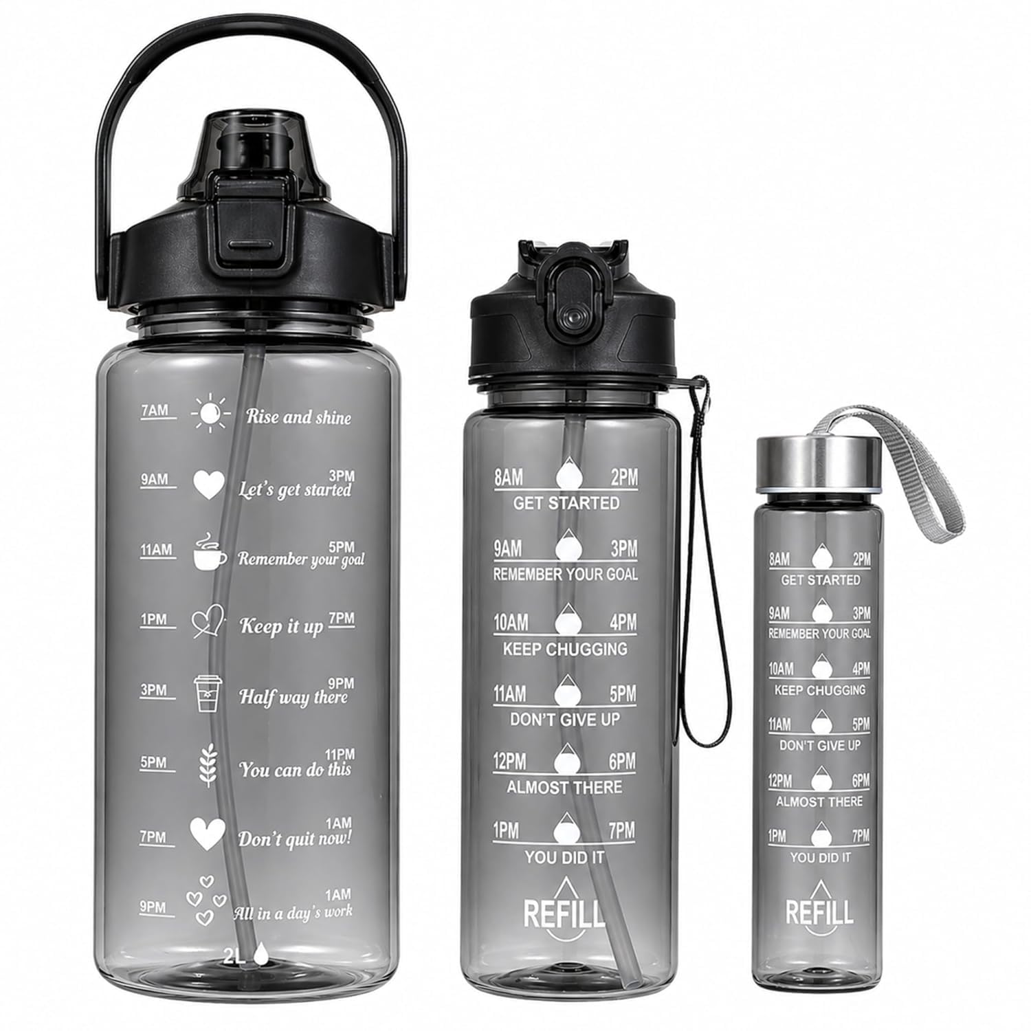 TRANSPARENT WATER BOTTLE 3 PCS