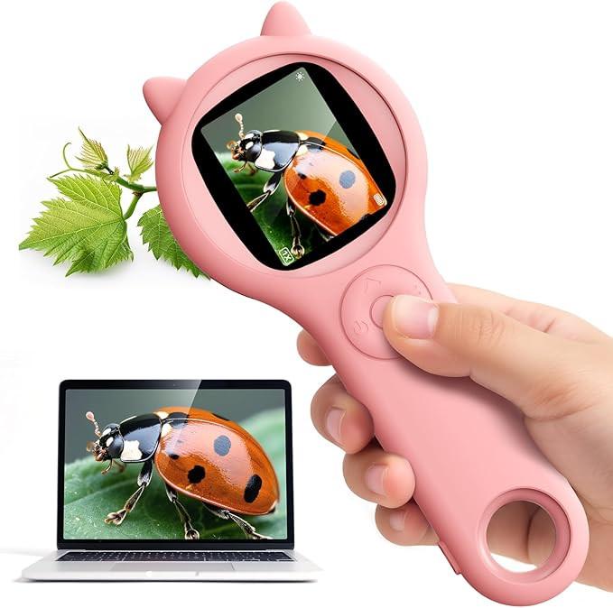 Kids Pocket Microscope with 2 Inch LCD Screen