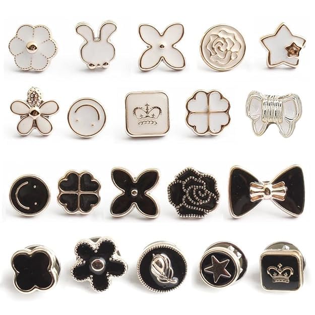 BROOCH BUTTONS 20 PCS SET