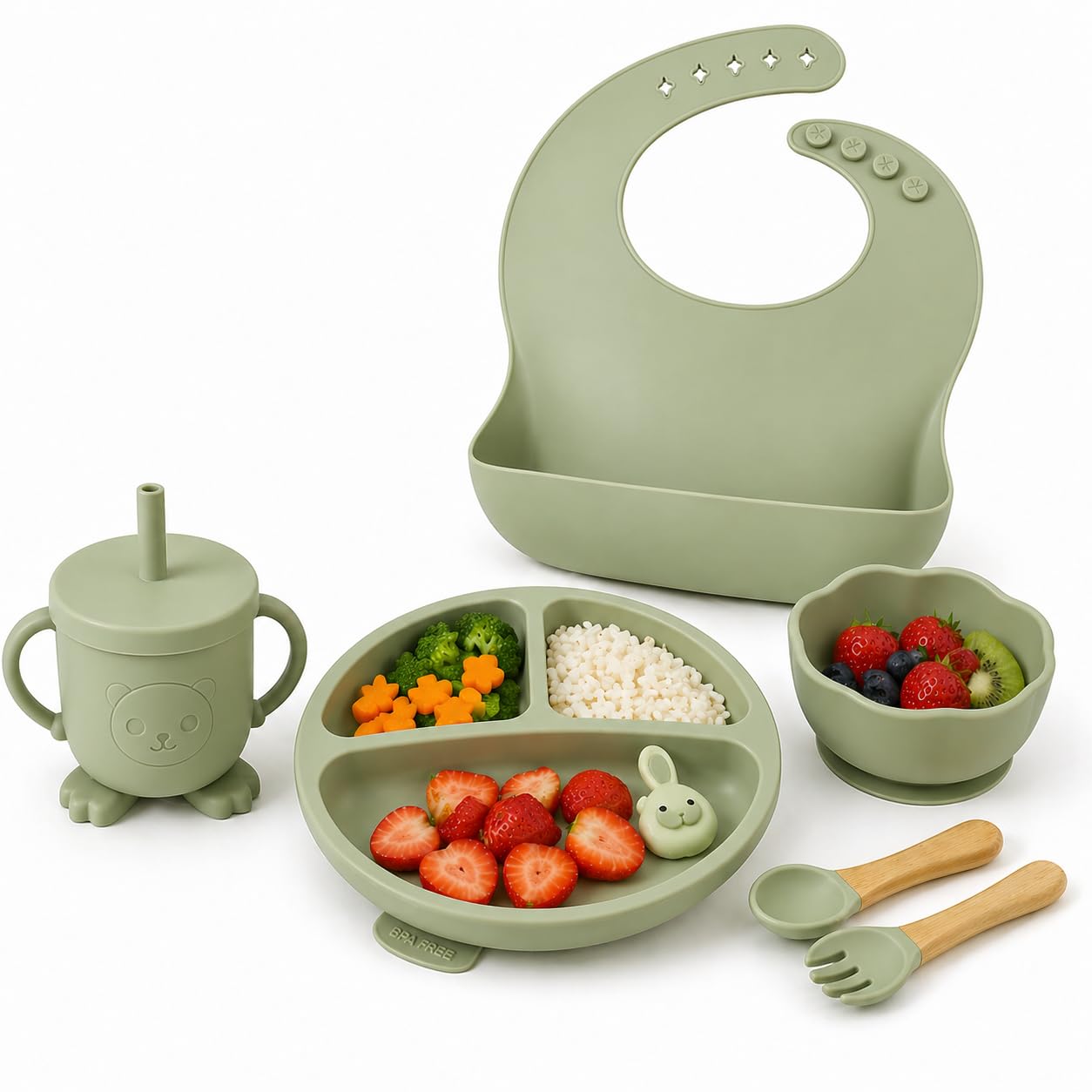 SILICON BABY FEEDING SET