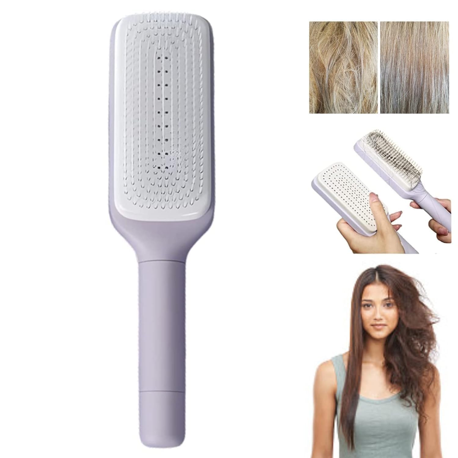 SELF CLEANING HAIR COMB
